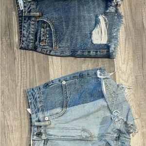 Distressed Denim Shorts